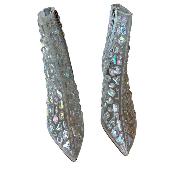 Steve Madden Boots Instinct Clear Rhinestone Ankle Boot Women's Size 5.5 - Picture 4 of 11